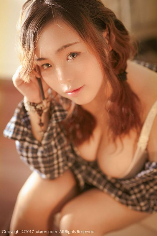 家居蘿莉米愛Demon格子襯衫半透內(nèi)衣