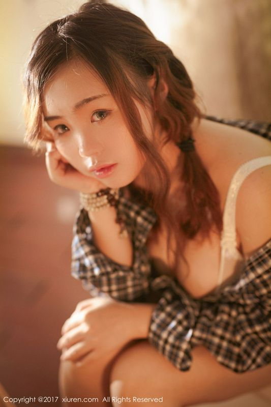 家居蘿莉米愛Demon格子襯衫半透內(nèi)衣
