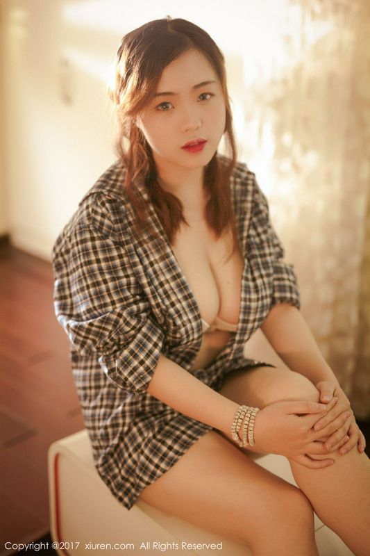 家居蘿莉米愛Demon格子襯衫半透內(nèi)衣