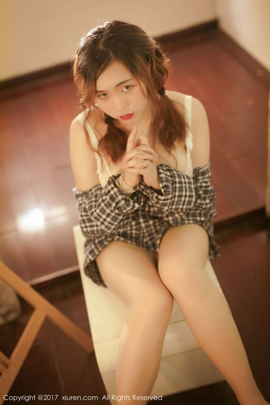 家居蘿莉米愛Demon格子襯衫半透內(nèi)衣