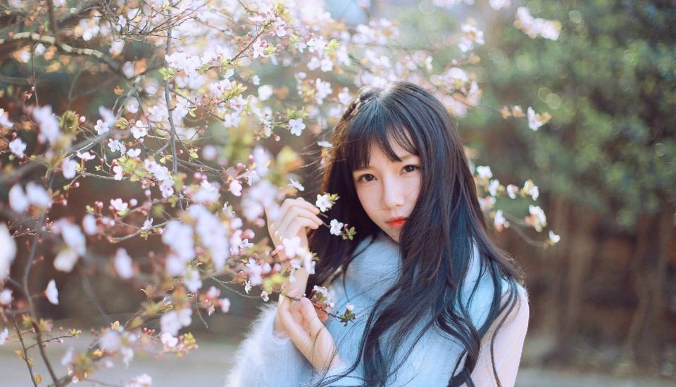 清純性感美女李大夢(mèng)櫻花雨中的絕美寫(xiě)真