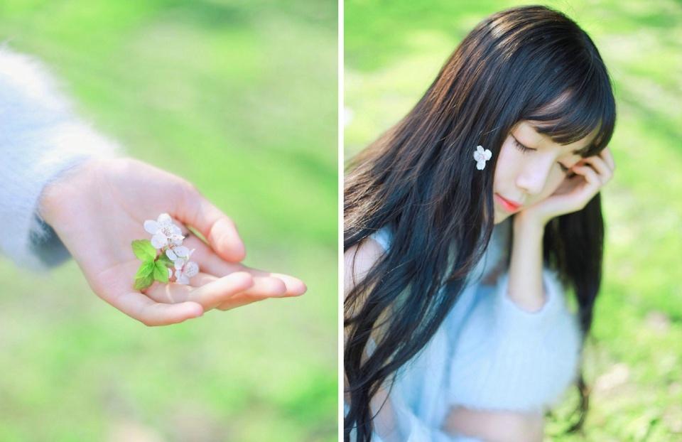 清純性感美女李大夢(mèng)櫻花雨中的絕美寫(xiě)真