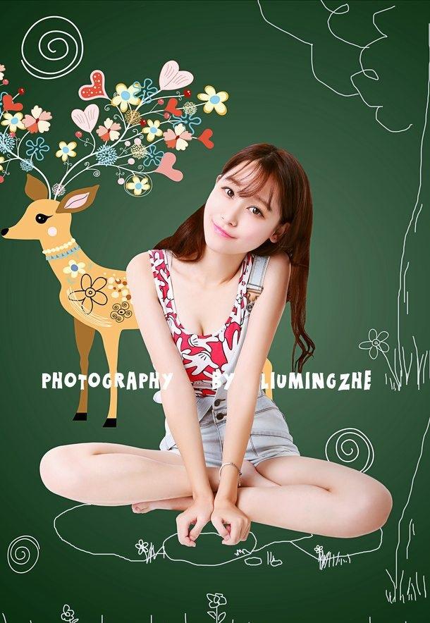 清純學生妹小清新美女圖片寫真