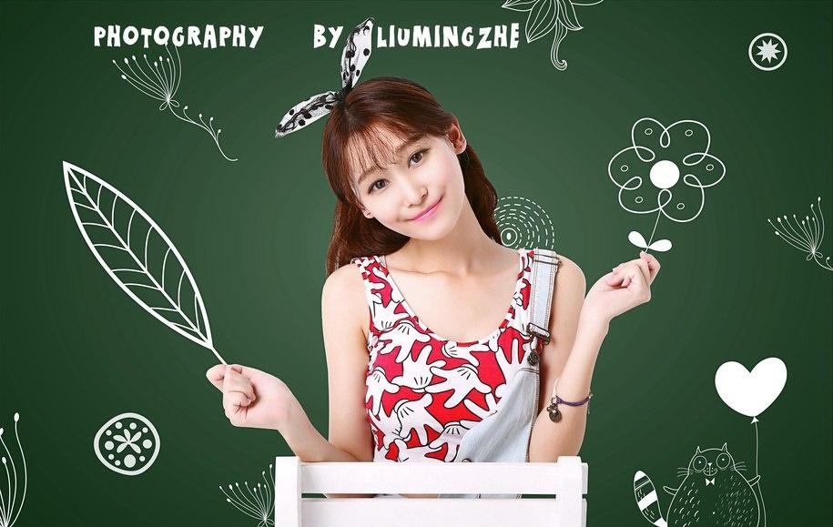 清純學生妹小清新美女圖片寫真