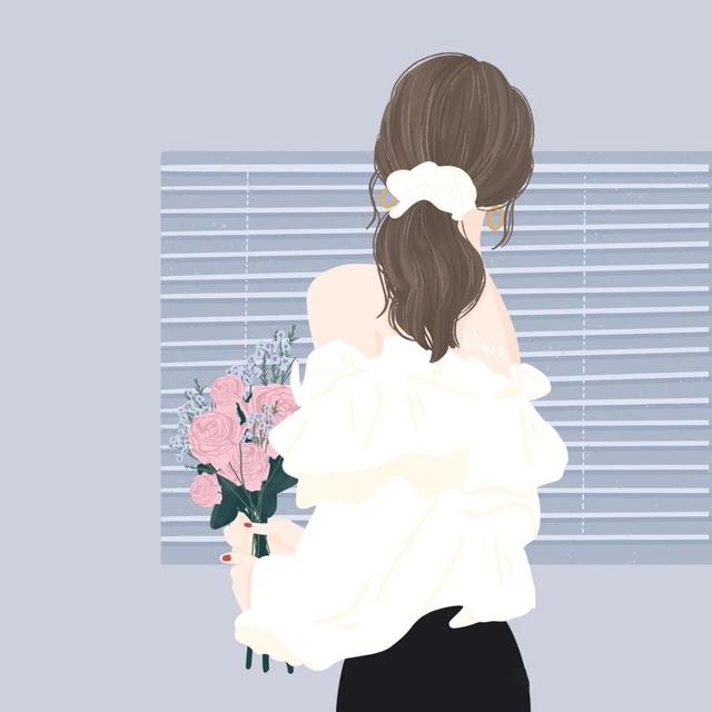 手繪文藝風(fēng)女生頭像，唯美治愈系