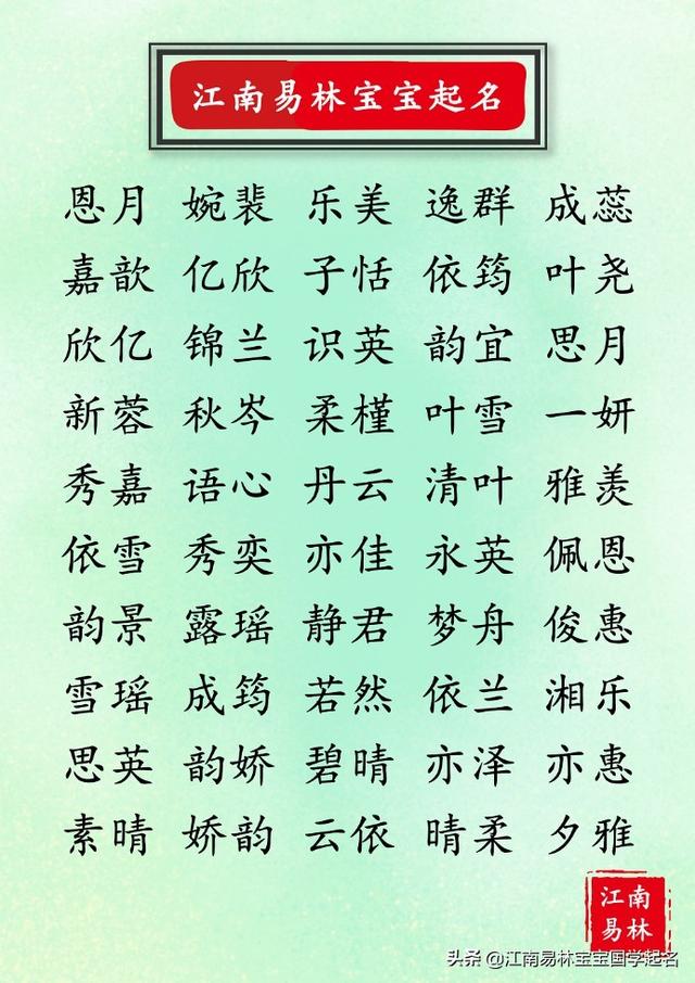 還在擔(dān)心重名率高？300個(gè)新穎好聽、獨(dú)特稀少的女孩名字大全