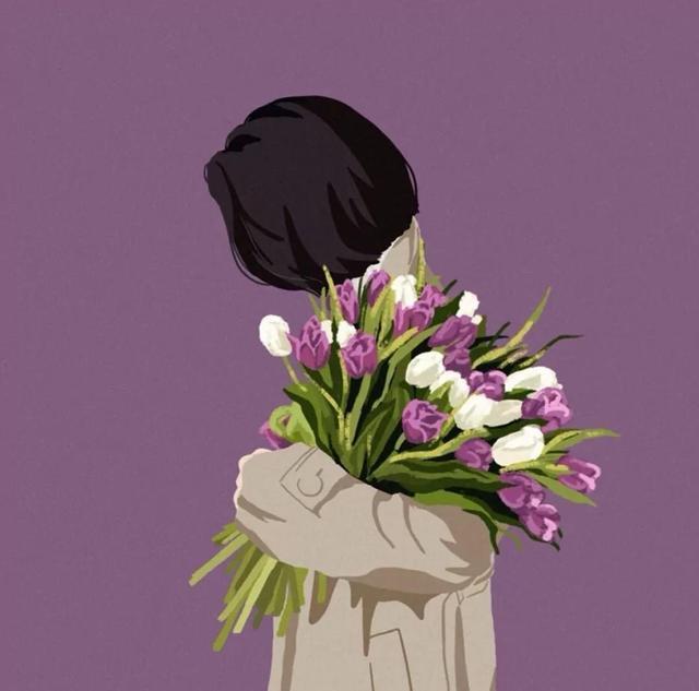 手繪文藝風(fēng)女生頭像，唯美治愈系