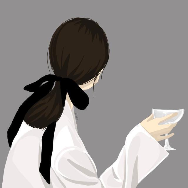 手繪文藝風(fēng)女生頭像，唯美治愈系