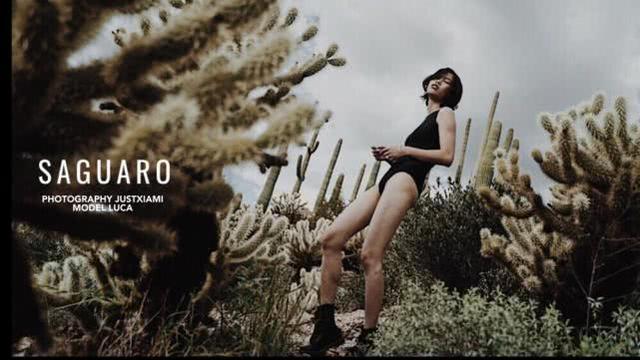 少女在美國無人區(qū)的泳裝寫真，性感的狂野女獵手