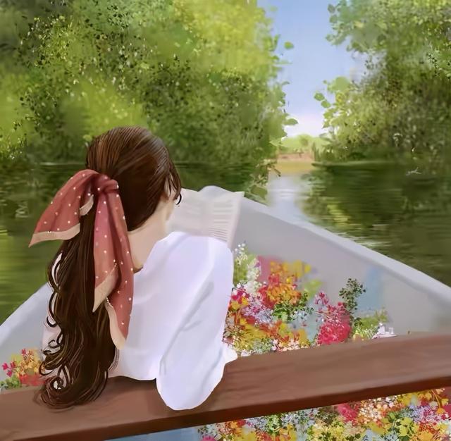 手繪文藝風(fēng)女生頭像，唯美治愈系