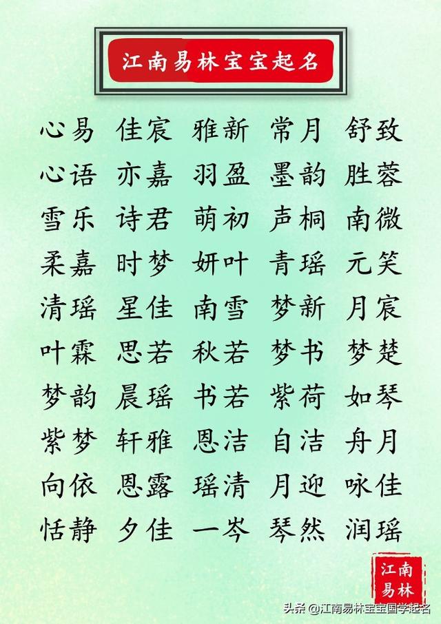 還在擔(dān)心重名率高？300個(gè)新穎好聽、獨(dú)特稀少的女孩名字大全