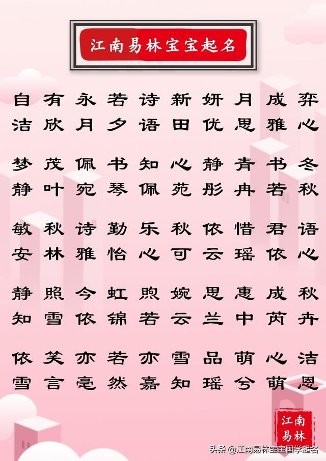 明眸皓齒、亭亭玉立，200個(gè)女孩唯美名字，讓人眼前一亮