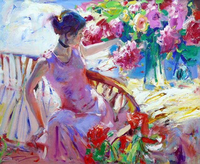 美女與綻放的鮮花——俄羅斯畫家Alexander Gorbikov個(gè)性油畫欣賞