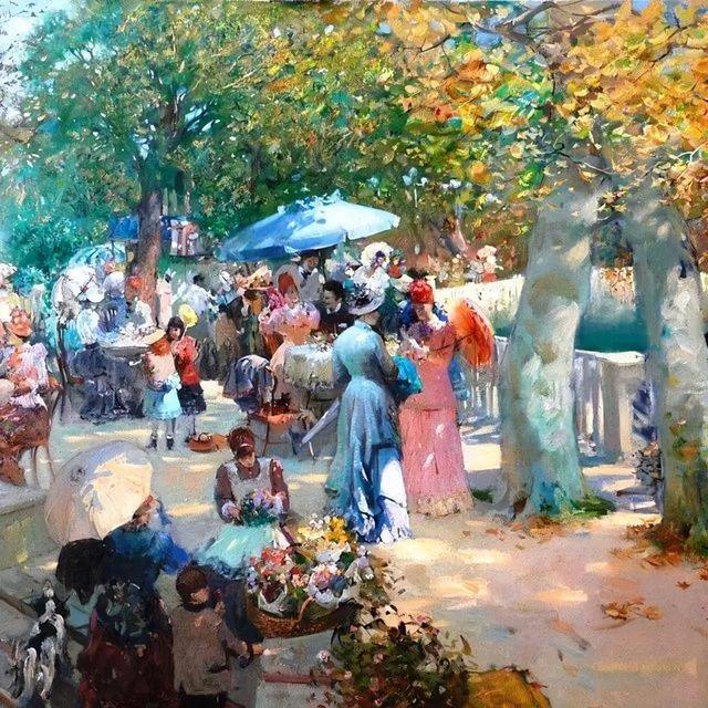 美女與綻放的鮮花——俄羅斯畫家Alexander Gorbikov個(gè)性油畫欣賞