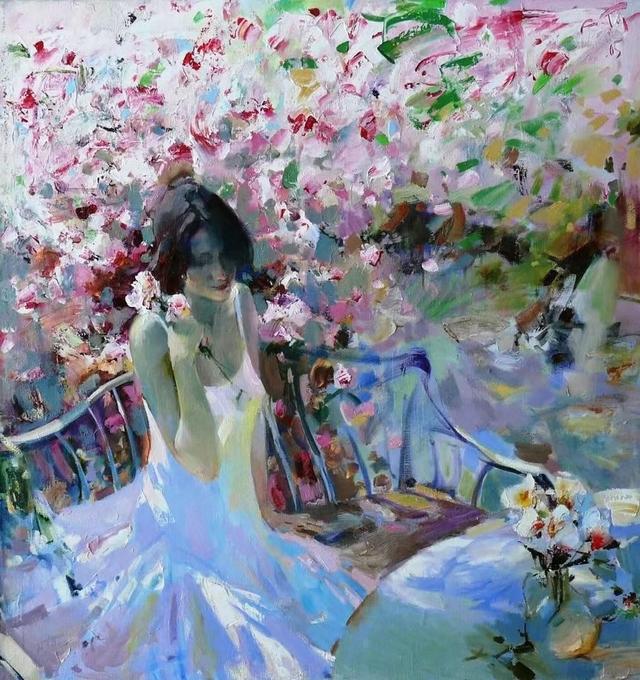 美女與綻放的鮮花——俄羅斯畫家Alexander Gorbikov個(gè)性油畫欣賞
