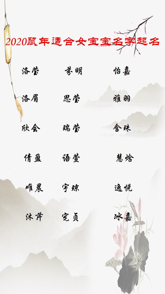 2020年漂亮有涵養(yǎng)的女孩名字大全，而且還不帶重復(fù)