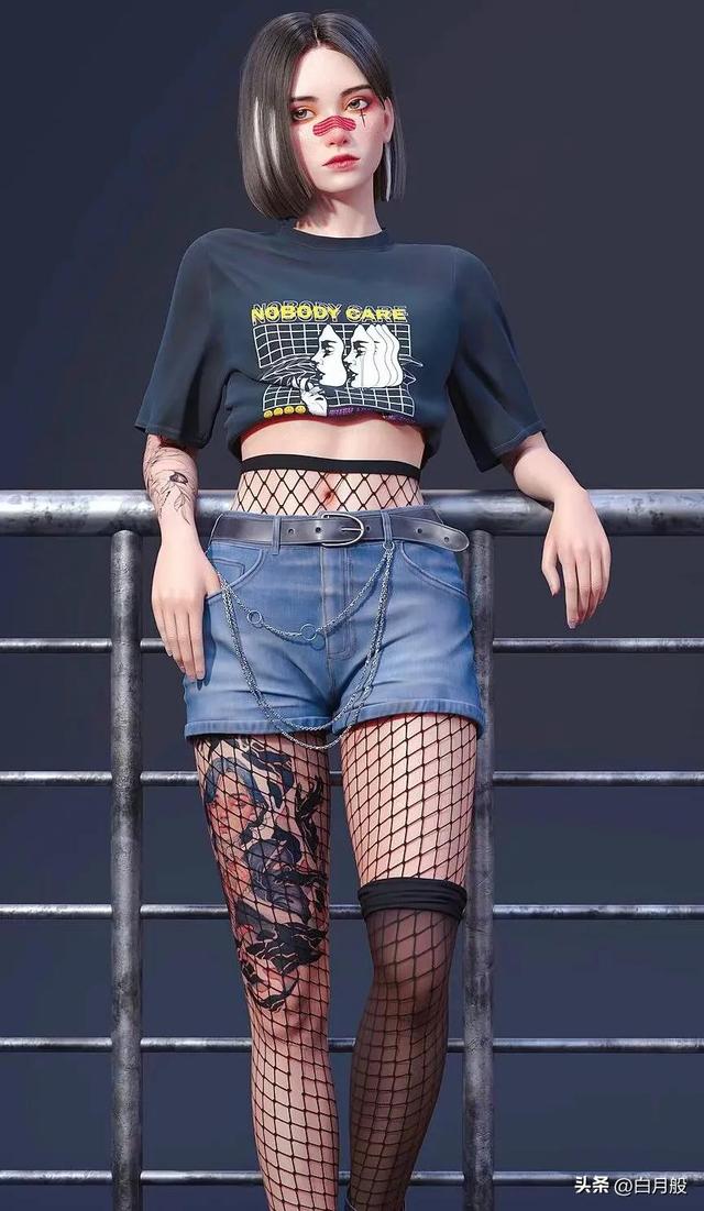 3D建模美女插畫