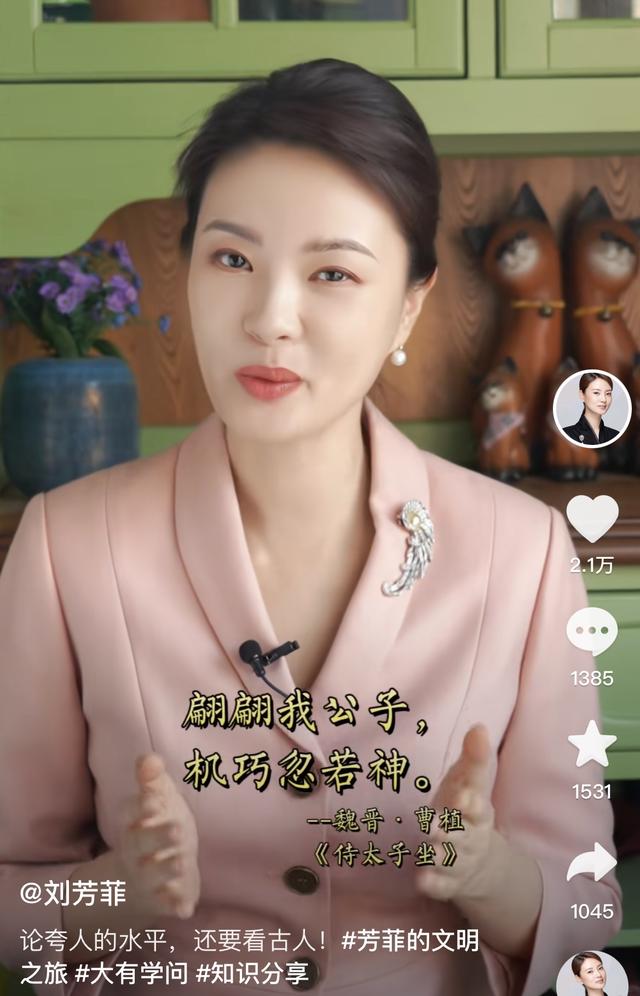 央視美女主持劉芳菲素顏曝光，皮膚白嫩緊致，46歲仍單身感情成謎