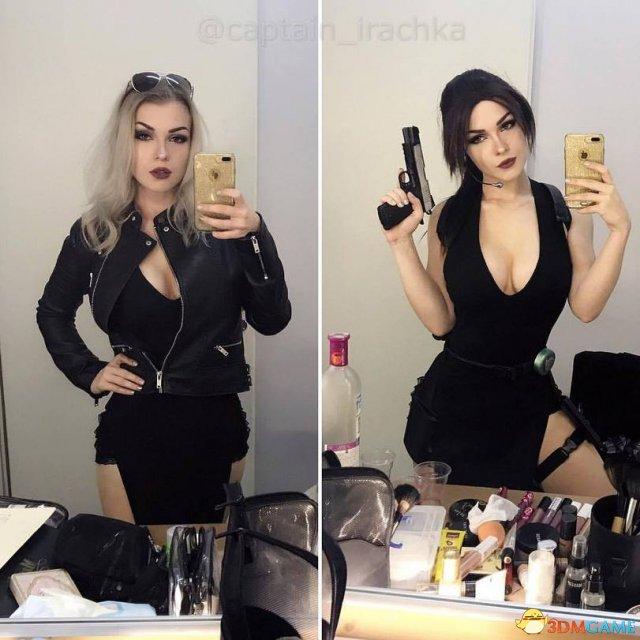 國外美女COS《古墓麗影》勞拉 前凸后翹大胸傲人