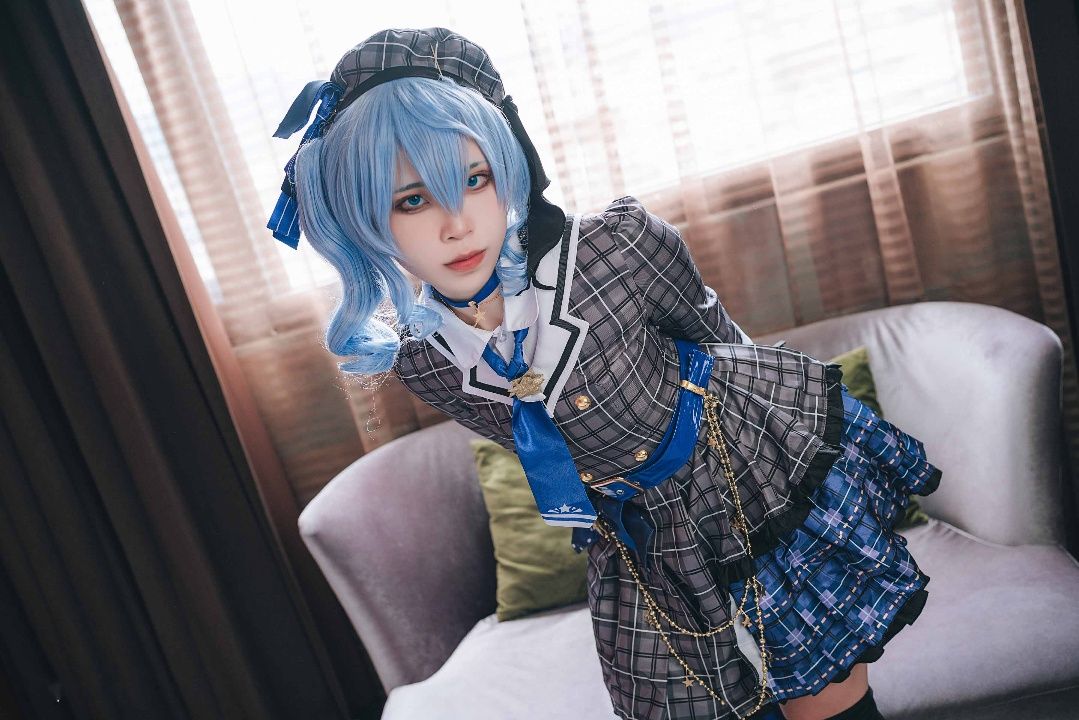 我推的虛擬偶像歌手Hoshimachi Suisei 三點(diǎn)全露cosplay coser_浵卡