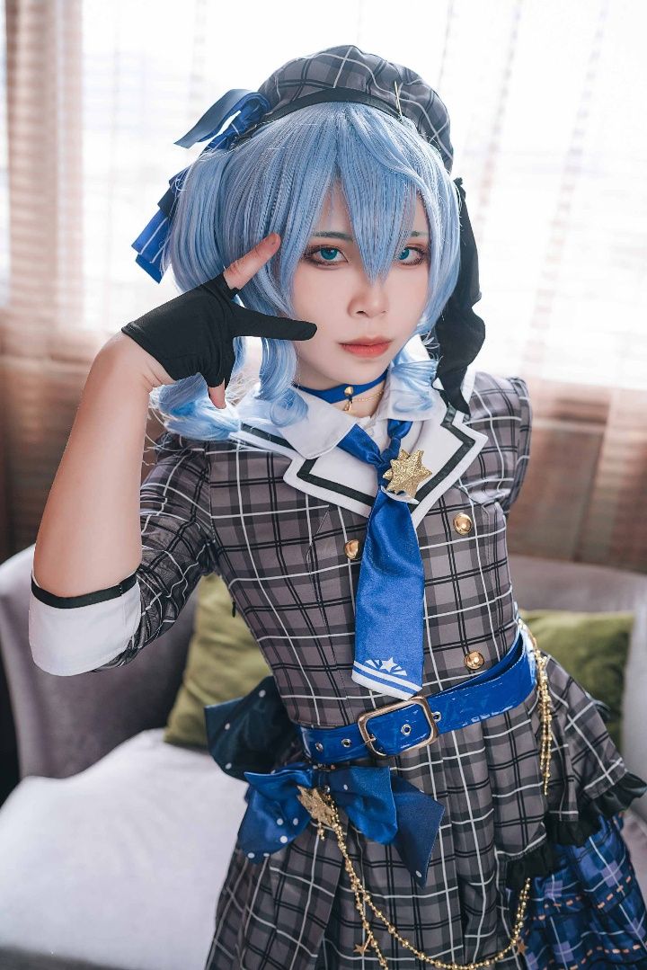 我推的虛擬偶像歌手Hoshimachi Suisei 三點(diǎn)全露cosplay coser_浵卡