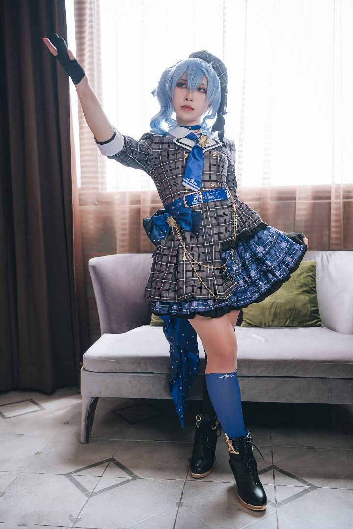 我推的虛擬偶像歌手Hoshimachi Suisei 三點(diǎn)全露cosplay coser_浵卡