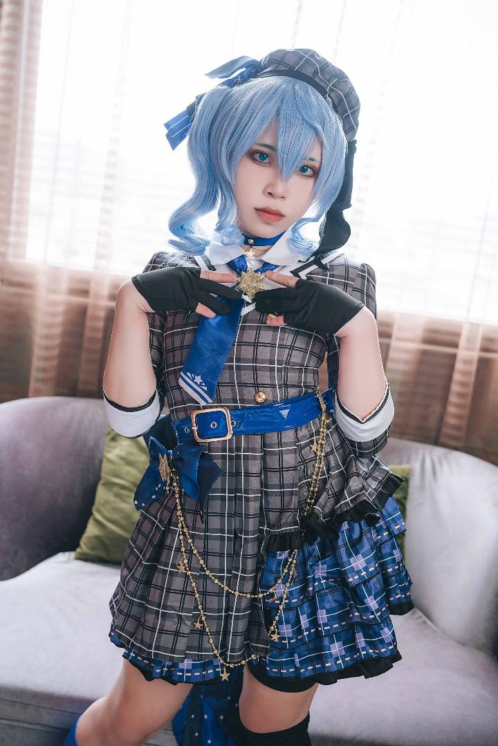 我推的虛擬偶像歌手Hoshimachi Suisei 三點(diǎn)全露cosplay coser_浵卡