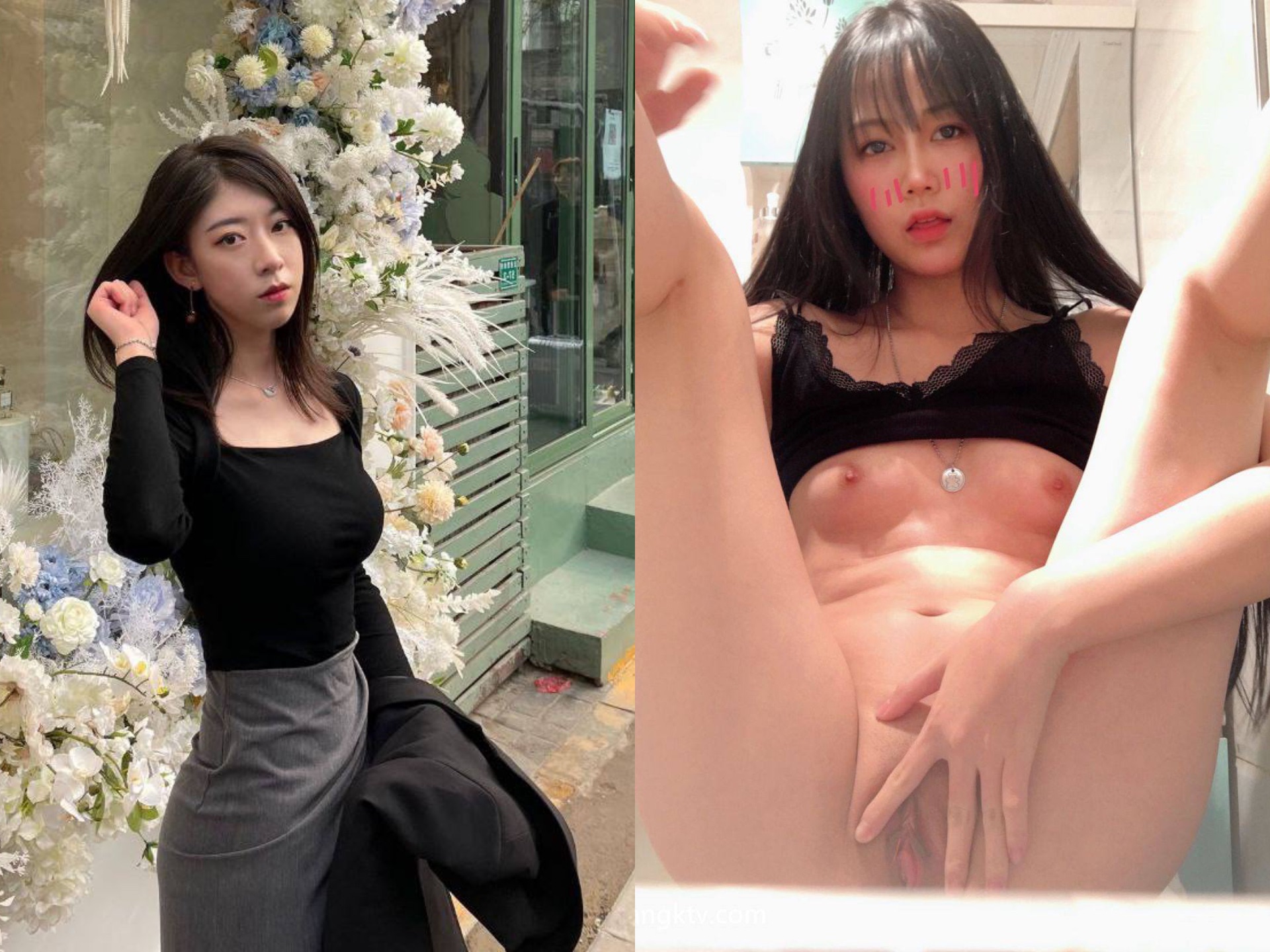 露臉反差婊，清純女神VS淫蕩母狗