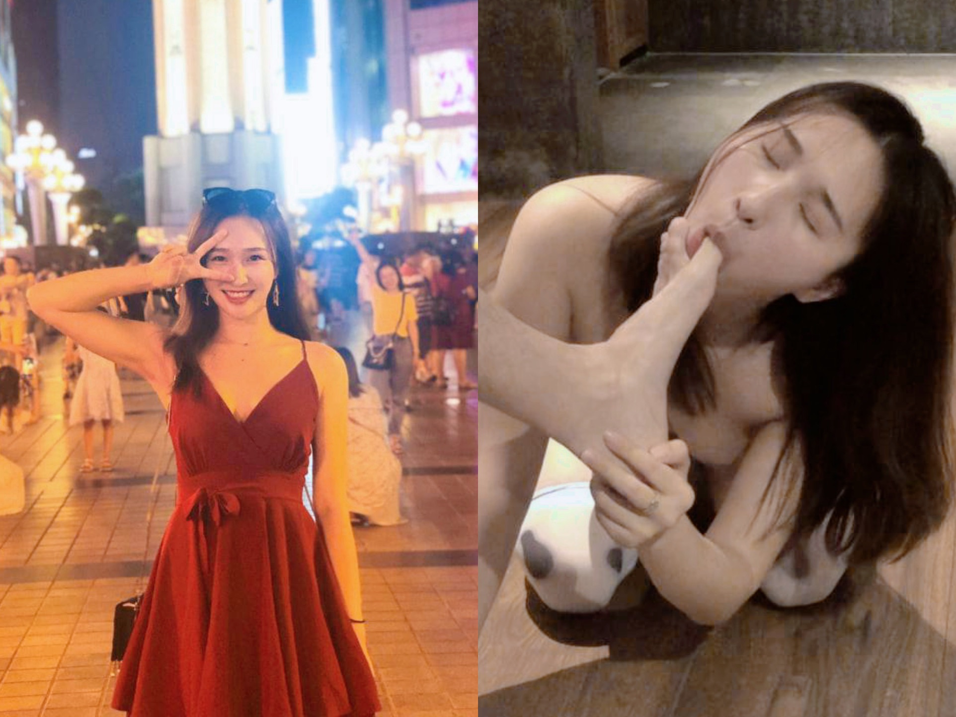 露臉反差婊，清純女神VS淫蕩母狗