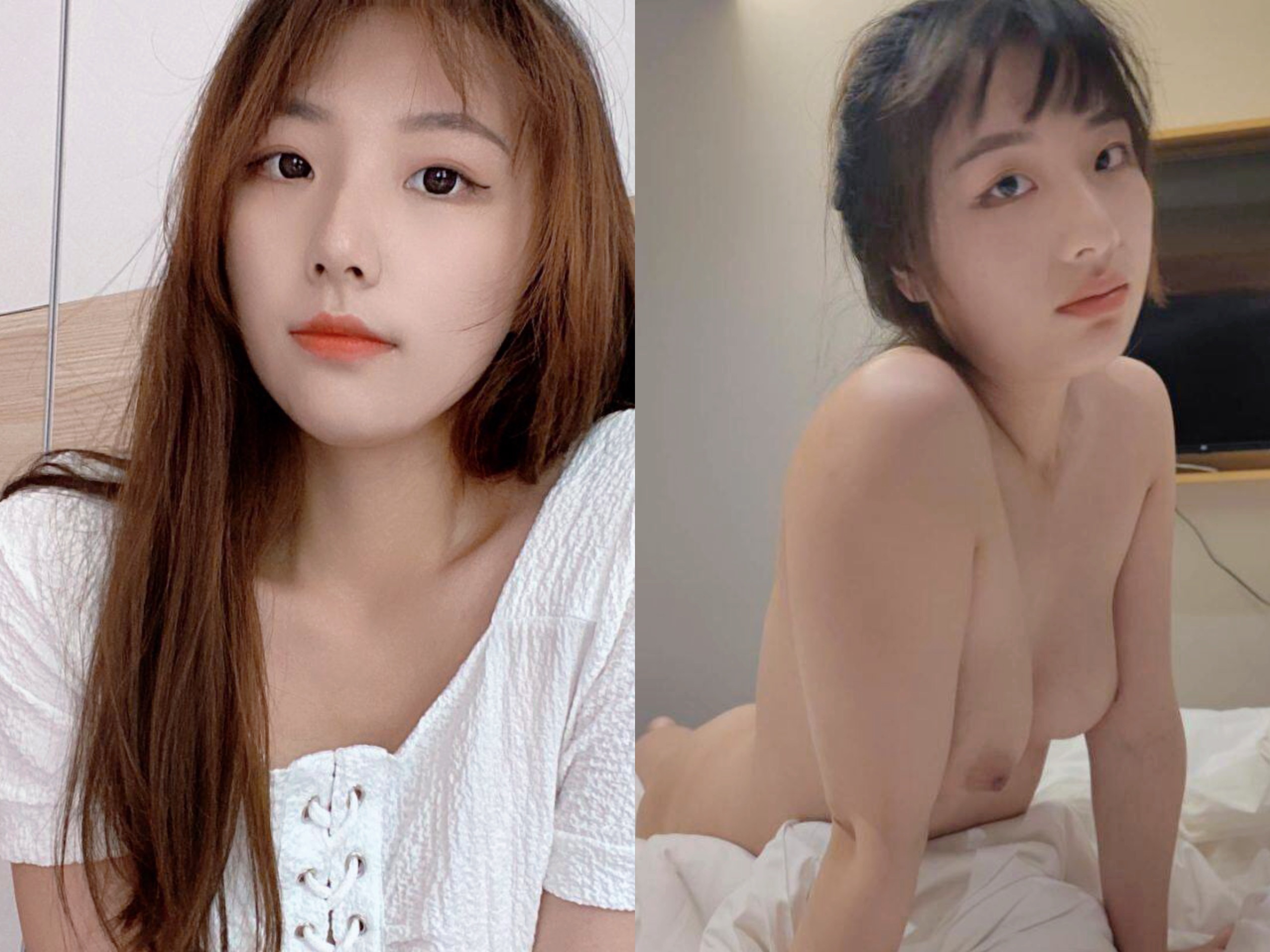 露臉?lè)床铈?，清純少女VS淫蕩母狗