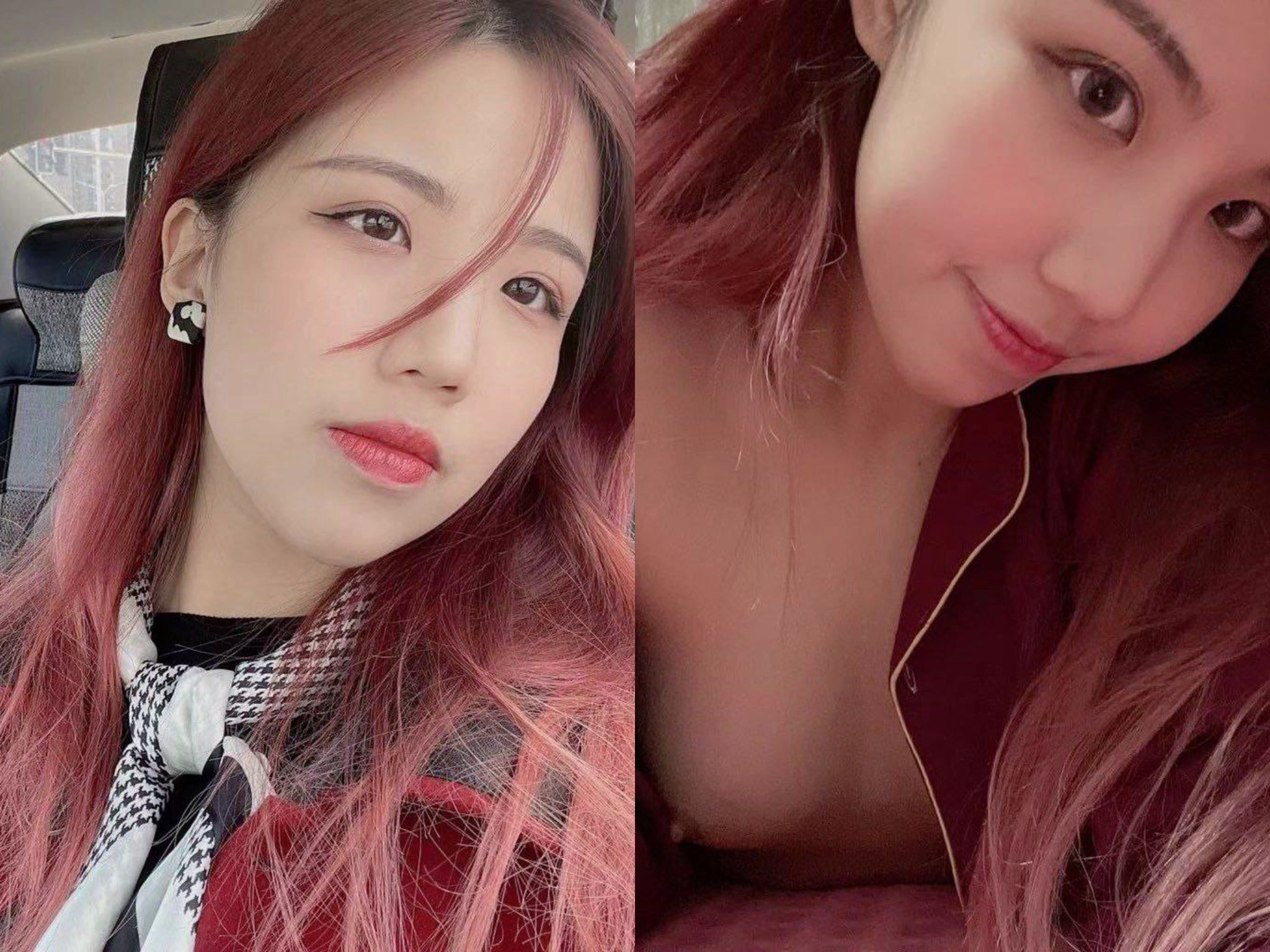 露臉?lè)床铈?，清純少女VS淫蕩母狗
