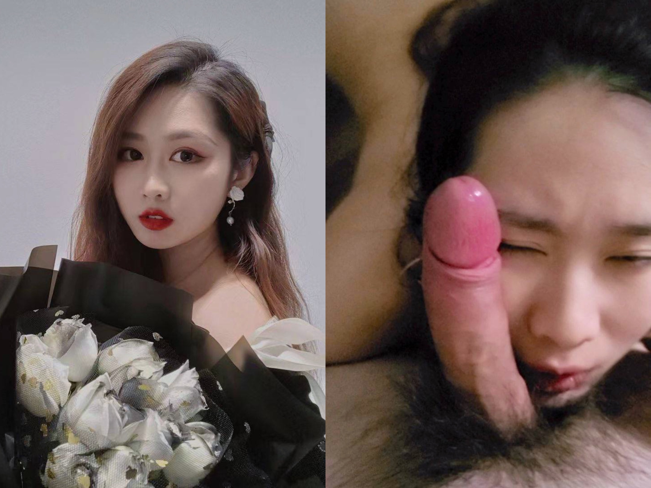 露臉?lè)床铈?，清純少女VS淫蕩母狗