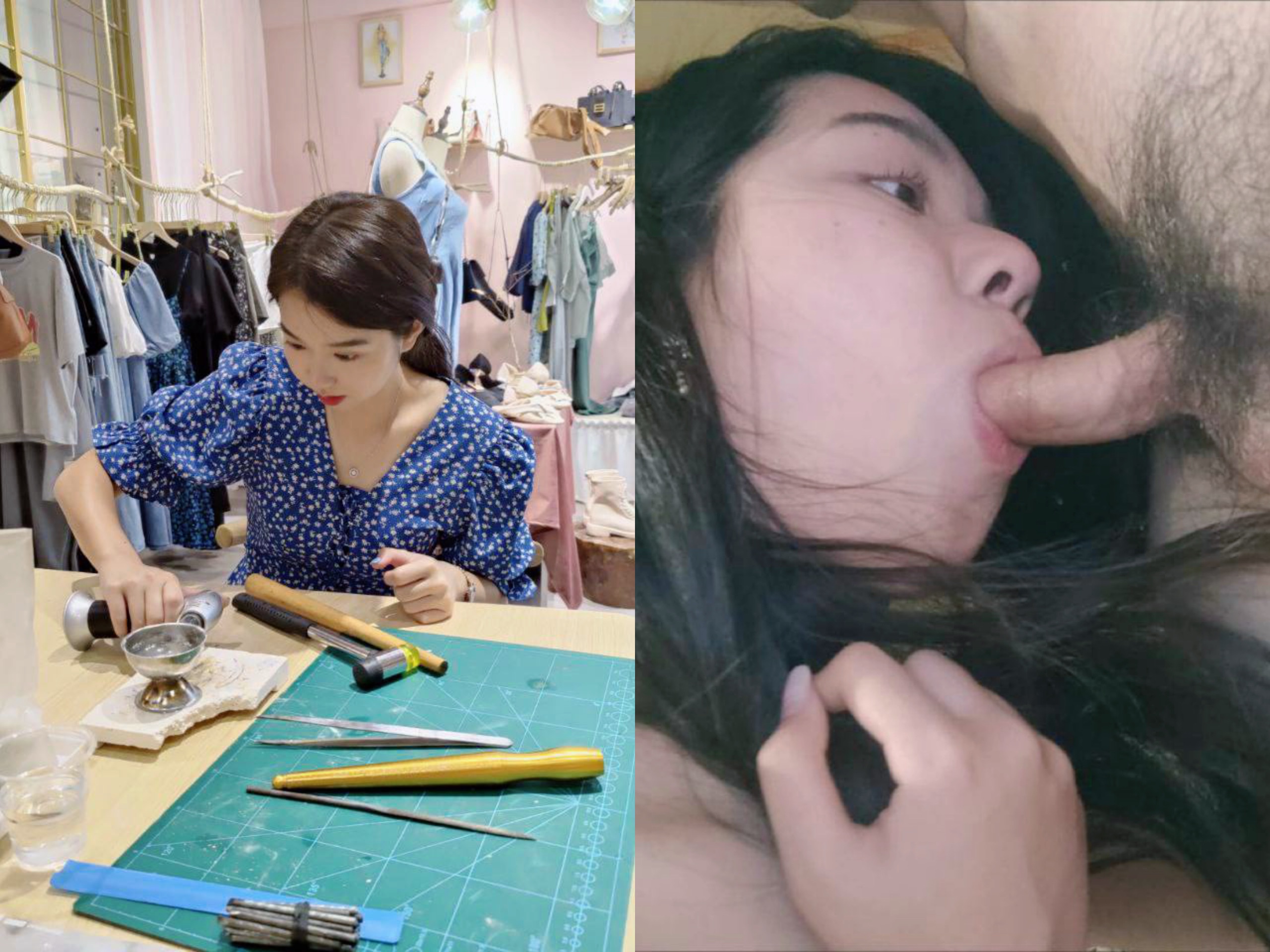 露臉?lè)床铈?，清純少女VS淫蕩母狗