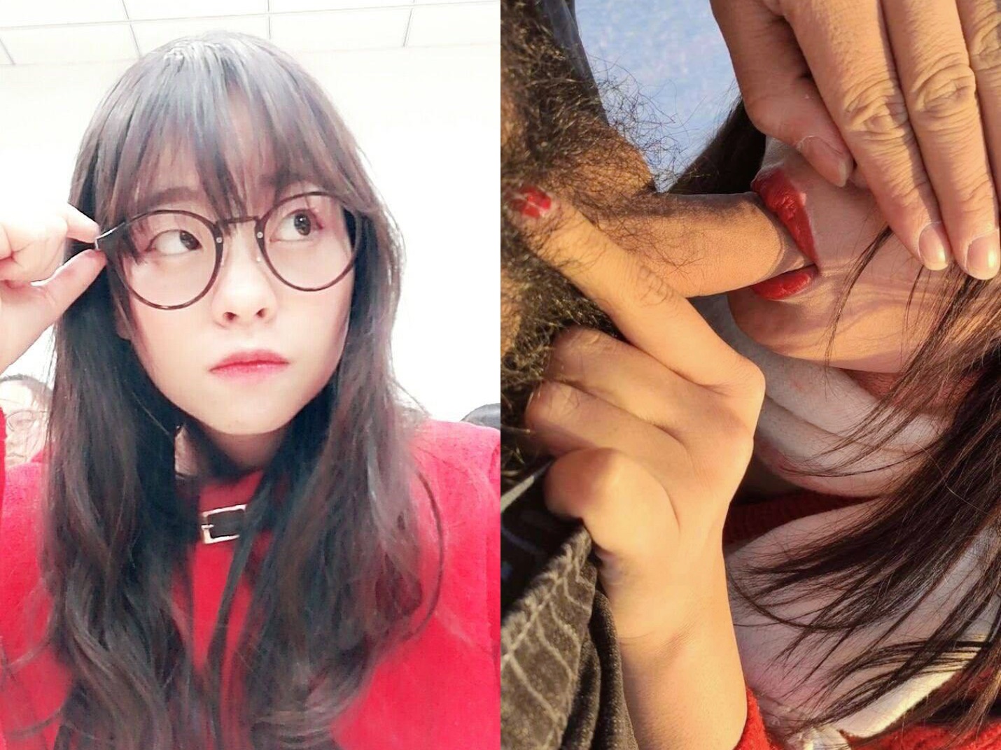 露臉?lè)床铈?，清純少女VS淫蕩母狗