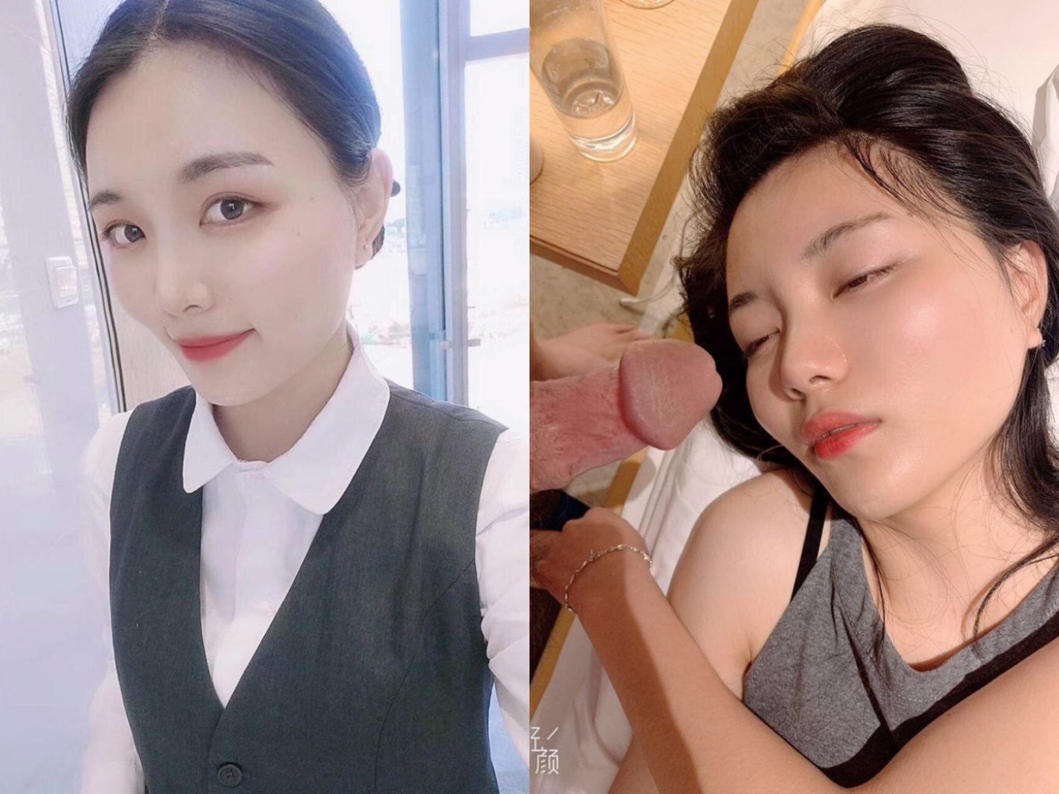 [騷美人]露臉反差婊，清純女神VS淫蕩母狗