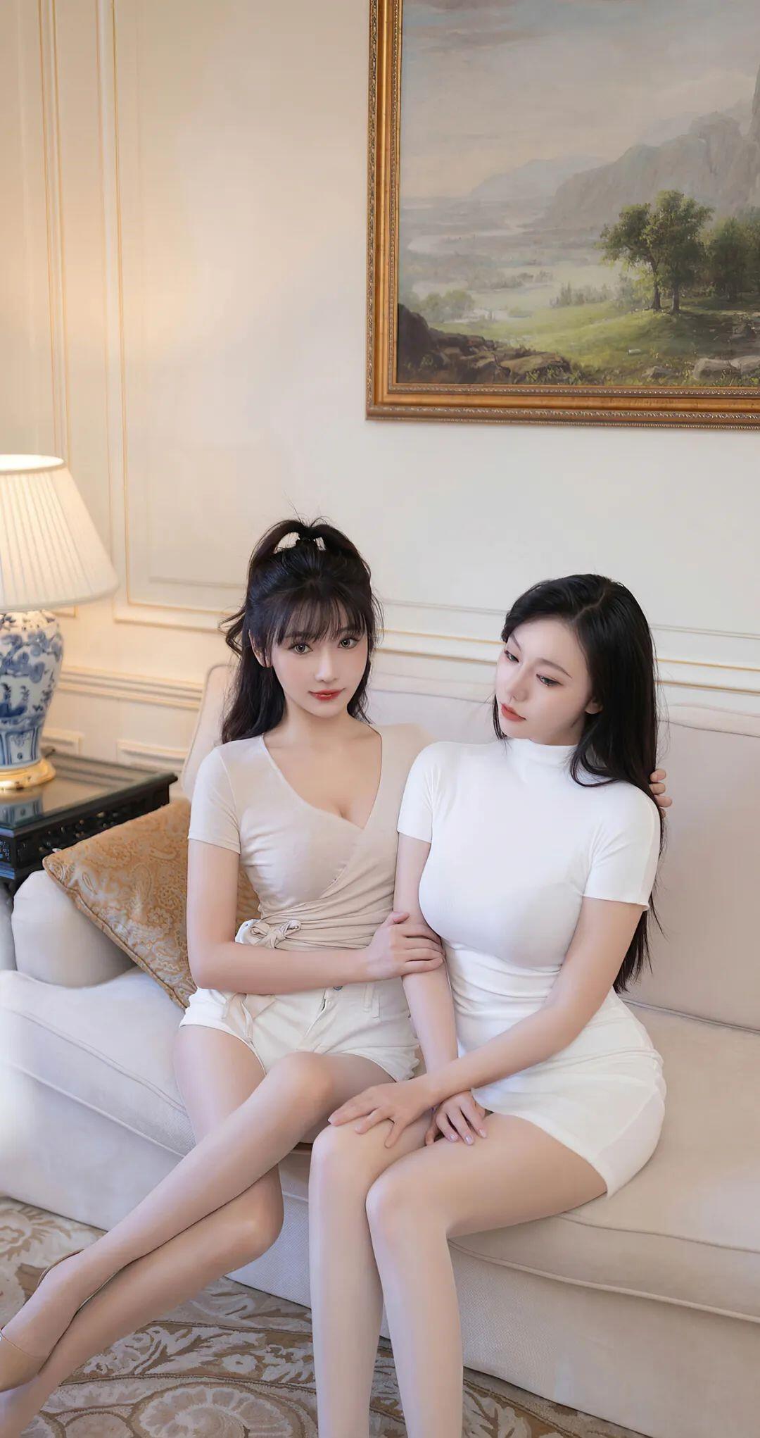 漂亮的妹子湊一起了